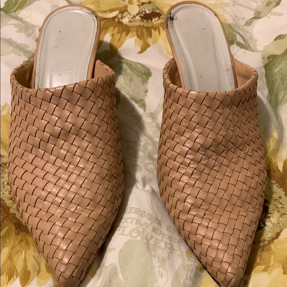 J. Crew Collection Woven Mules, made in Italy